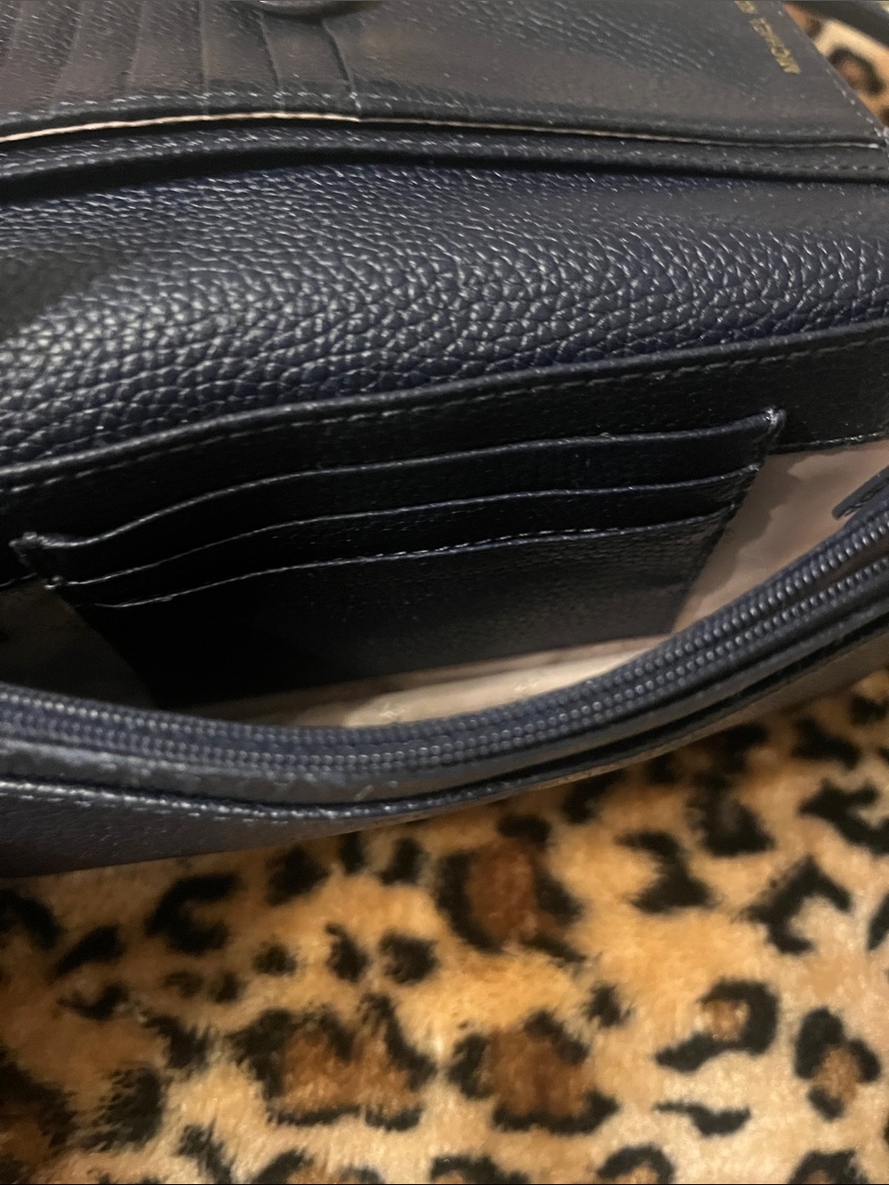 Michael Kors Black Pebbled Leather Crossbody with Gold MK Logo - Picture 6 of 9
